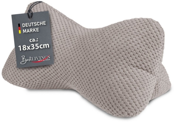 Bestlivings Nackenstützkissen Leseknochen 18x35 cm, Füllung: Polyester, Bezug: Polyester, Rückenschläfer, moderne Bubble-Optik, ergonomisch, waschbar bei 30°C, trocknergeeignet