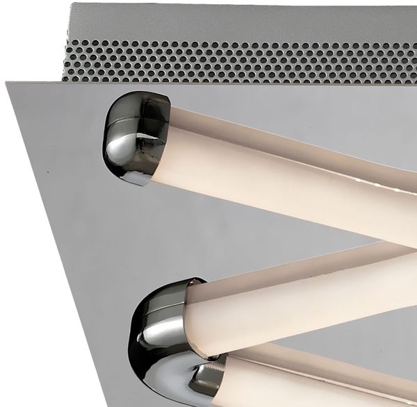 LED Deckenleuchte, Chrom, satiniert, warmweiß, L 58cm Bild 4