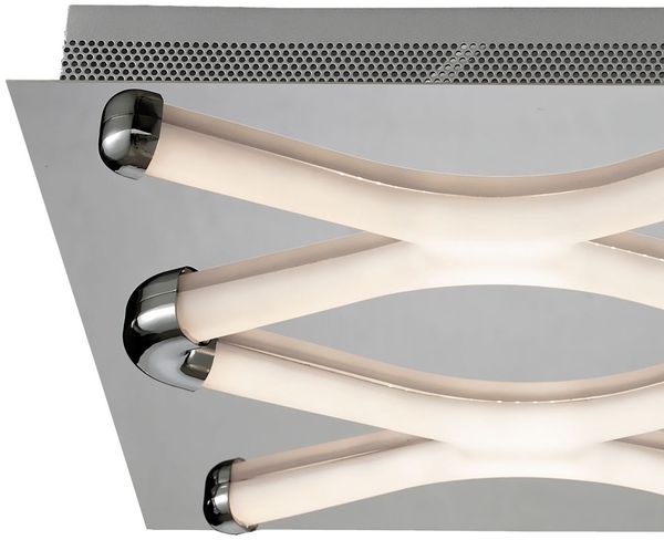 LED Deckenleuchte, Chrom, satiniert, warmweiß, L 58cm Bild 5