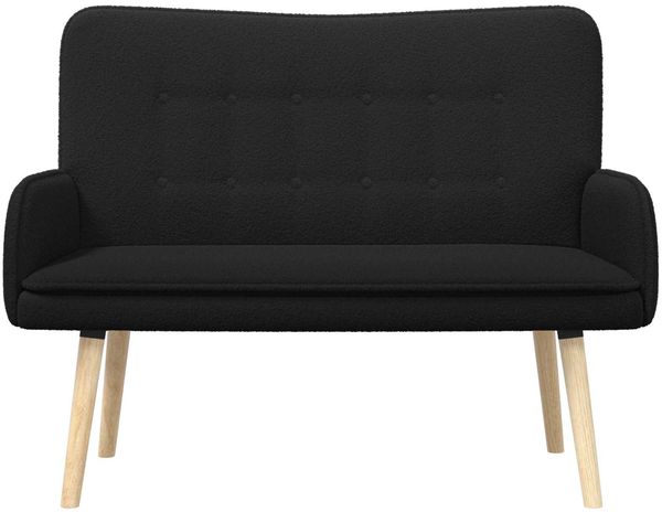 vidaXL 2-Sitzer Sofa Schwarz 115 x 61 x 87 cm Bouclé 42028927 Bild 4