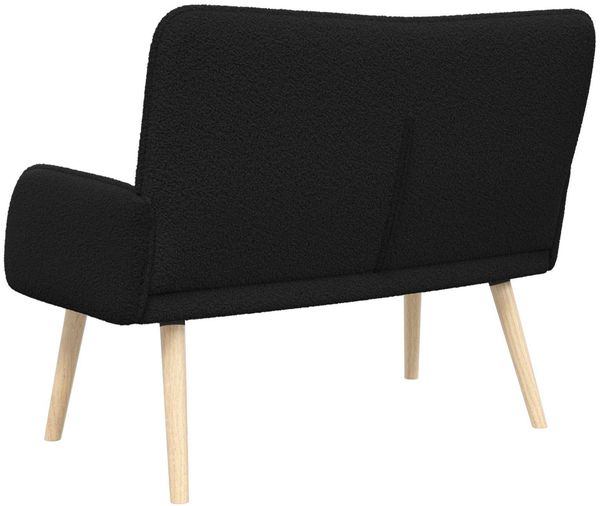vidaXL 2-Sitzer Sofa Schwarz 115 x 61 x 87 cm Bouclé 42028927 Bild 6