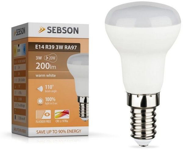 SEBSON LED-Leuchtmittel LED Lampe E14 R39 3W 230V Leuchtmittel Reflektorlampe - 10er Pack