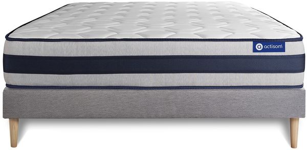 Actiflex ergo matratze 150x190 cm + Bettgestell mit lattenrost - Dicke : 24cm - Taschenfederkern und Memory-Schaum - H4