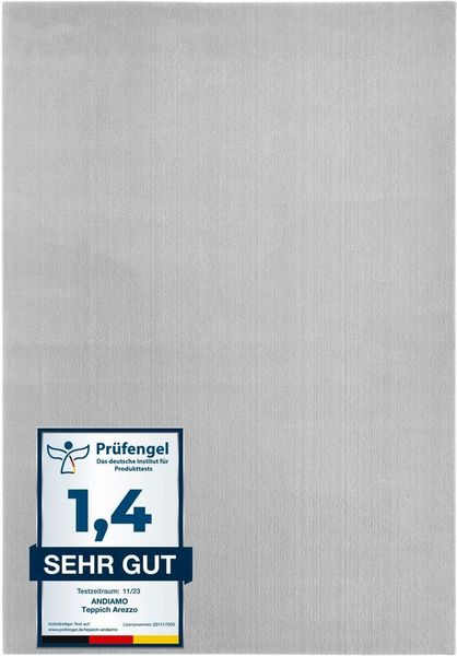 Andiamo Teppich Arezzo, rechteckig, Höhe: 16 mm, Uni Farben, weicher Flor, waschbar, ideal im Wohnzimmer & Schlafzimmer