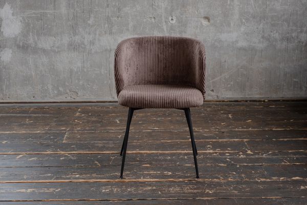KAWOLA Stuhl LENA Esszimmerstuhl Cord braun 78 x 53 x 54 cm