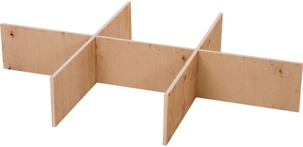 Rahmenteiler für Hochbeet 120x80x20 cm 6-Fach Stecksystem aus unbehandeltem Nadelholz