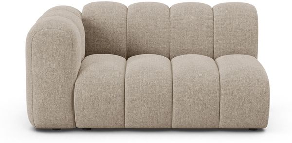 Micadoni Modulares Sofa Lupine 2-Sitzer Links Chenille Eden Dunkelbeige