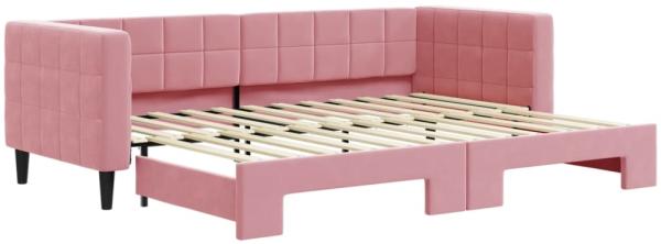vidaXL Tagesbett Ausziehbar Rosa 80x200 cm Samt 3196687