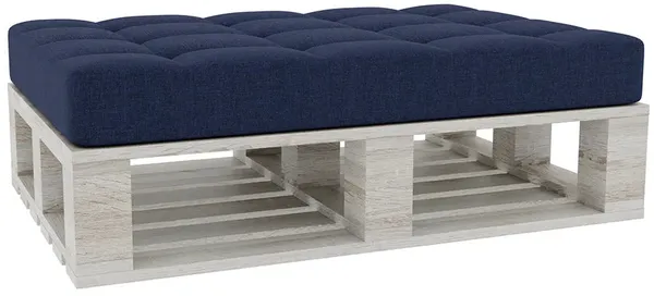 Gutekissen® Palettenkissen Gesteppte Kissen mit Knöpfen, Palettenauflagen Sitzkissen Rückenlehne Gesteppt PFG (Sitzkissen 120x60, Dunkelblau)