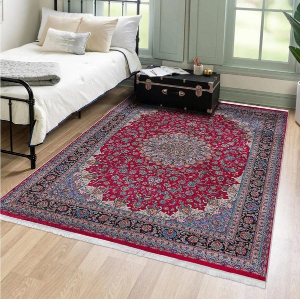 Mazovia Orientteppich Orientalisch Vintage Teppich Traditioneller Orient Teppich, 80 x 150 cm, Kurflor, Waschbar in Waschmaschine, Höhe 5 mm, Rutschfest