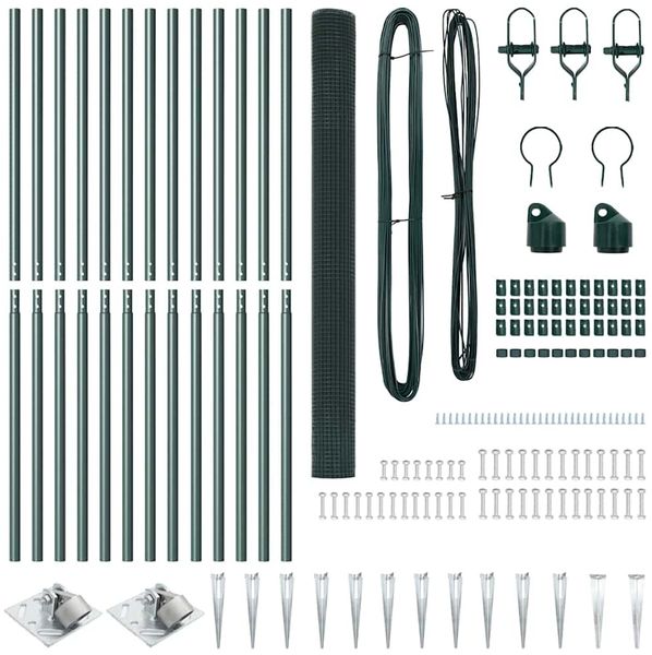 vidaXL Schweißdrahtzaun mit Spikes 25 x 1,6 m PVC-beschichteter Stahl 3352097 Bild 5