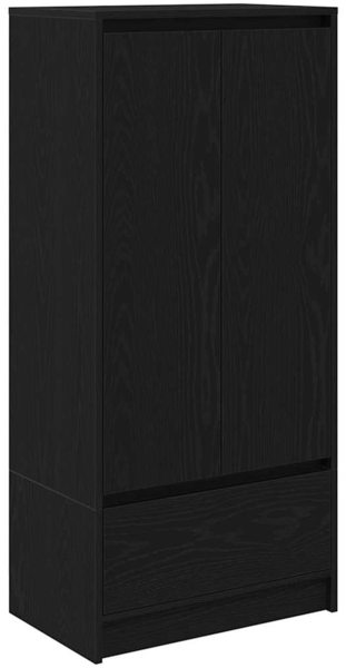 vidaXL Schrank mit Schublade Schwarz Eichen-Optik 55,5x34x119,5 cm 861644