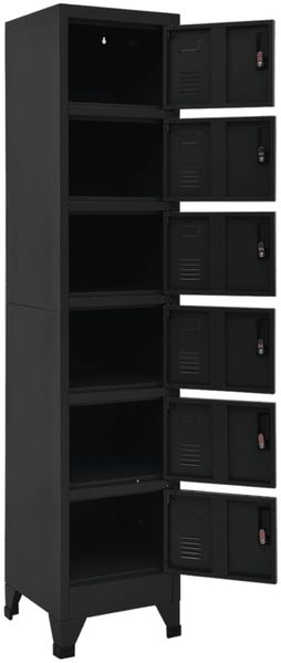 vidaXL Schließfachschrank Schwarz 38 x 40 x 180 cm Stahl [339794] Bild 5
