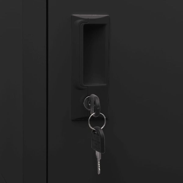 vidaXL Schließfachschrank Schwarz 38 x 40 x 180 cm Stahl [339794] Bild 7