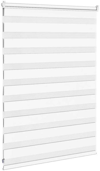 vidaXL Doppelrollo Weiß 95x100 cm Stoffbreite 90,9 cm Polyester 4014728 Bild 4