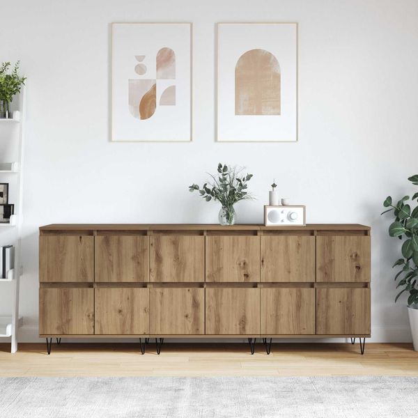 vidaXL Sideboards 3 pcs Artisan-Eiche 3394525
