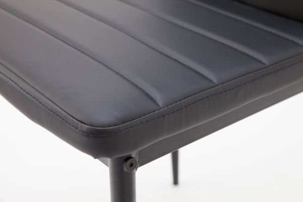 Albatros Esszimmerstühle MILANO 4er Set, Schwarz - Polsterstuhl mit Kunstleder-Bezug, Modernes Stilvolles Design am Esstisch - Küchenstuhl oder Stuhl Esszimmer mit hoher Belastbarkeit: 110kg Bild 8