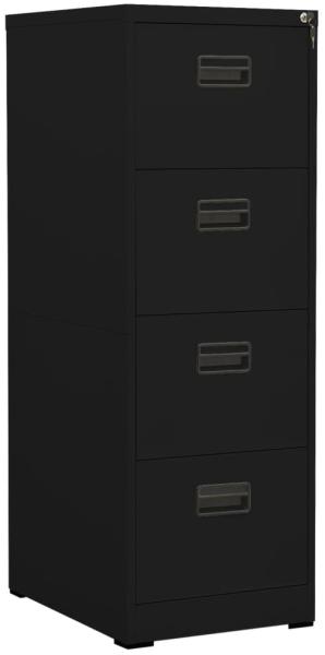 vidaXL Aktenschrank Schwarz 46x62x133 cm Stahl 336280