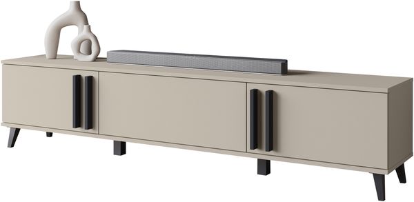 TV-Lowboard Hailea 183 (Farbe: Congo / Congo + Schwarzer Graphit)