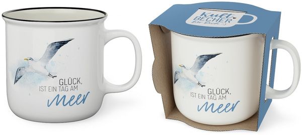 Kult-Becher Kaffeetasse Kaffee Tee Tasse 0,25l Geschenk la vida Möwe 9048611