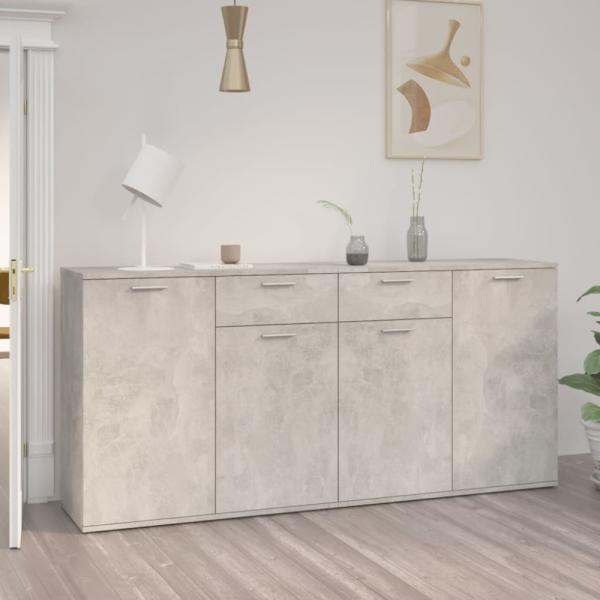 Sideboard 160x36x75 cm, Holzwerkstoff Betongrau