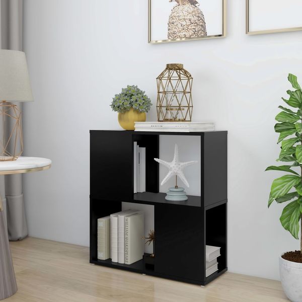 vidaXL Bücherregal Schwarz 60x24x63 cm Holzwerkstoff 809063