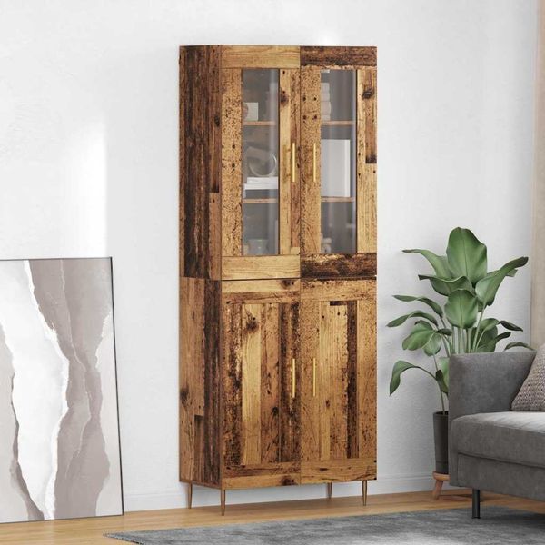 Highboard 2 pcs, BuffetSchrank, Kommode Altholz Holzwerkstoff