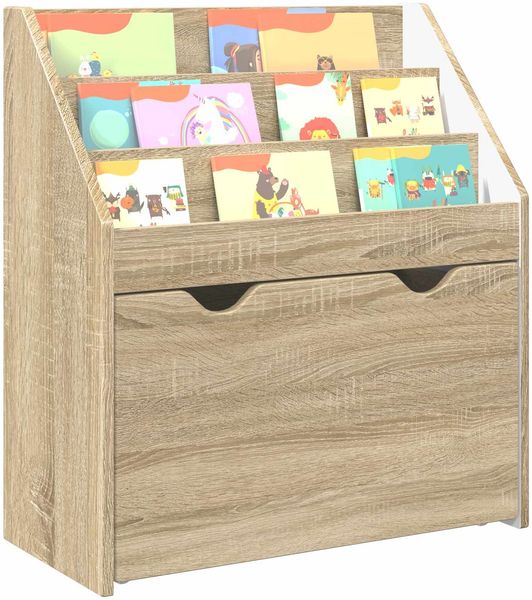 vidaXL Kinderregal Sonoma-Eiche 60 x 29,5 x 69 cm Holzwerkstoff 892391 Bild 3
