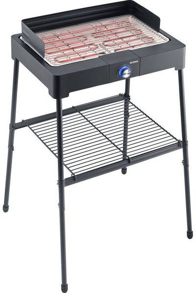 Severin Standgrill PG 8566, Elektrogrill, BBQ-Grill, stufenlos, 2200 W, Schwarz