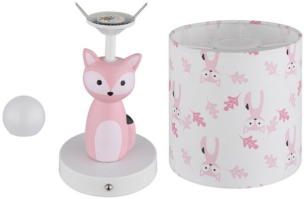 LED Kinder Tischleuchte, Fuchs pink, Touchdimmer, H 33,5 cm Bild 9
