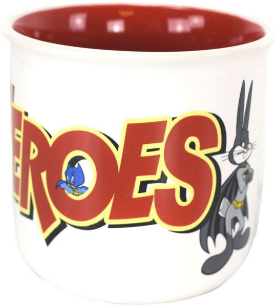 WB Looney Tunes Tasse ca. Ø 8,5 x 9,5 cm und 360 ml im Batman & Superman Design