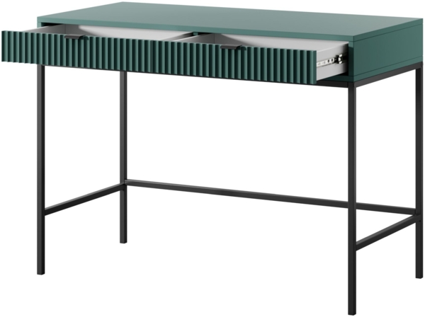 Selsey 'Vellore' Schminktisch mit Schublade, grün mit schwarzem Gestell, ca. 77 x 104 x 50 cm Bild 4