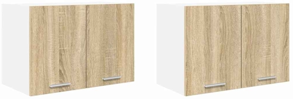 vidaXL Hängeschrank 2 pcs Sonoma-Eiche und Weiß 60 x 31 x 40 cm 884167