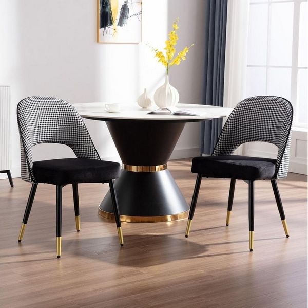 WAHSON OFFICE CHAIRS Esszimmerstuhl Samt 2er Set Seitenstühle Küchenstühle