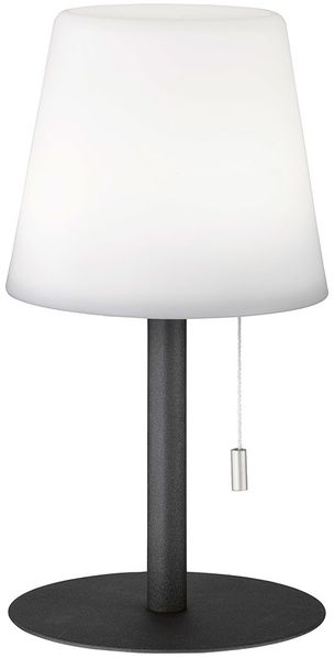 RGB LED Tischleuchte, Außen, Farbwechsel, Akku, weiß, H 29 cm