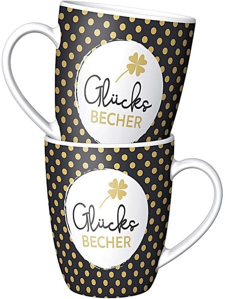 Kaffeetasse Tee Kaffee Tasse Becher 0,25l Geschenk la vida Glücksbecher 950502