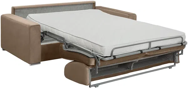 Vente-unique - CALITO Sofa SamtStoff Beige - B 223 cm94 cm x H 85 cm x L 194 cm Bild 4