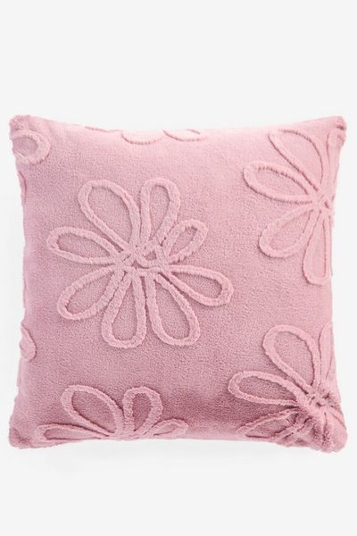 Next Dekokissen Kissen aus Kunstfell Blumenmotiv