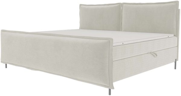 Boxspringbett Elysio Familienbett - Cordstoff - greige - 260x200 cm