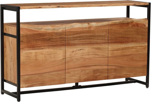 Sideboard BJORN - Akazie Natur 87x42x145cm | Schrank Flur Schlafzimmer Kommode