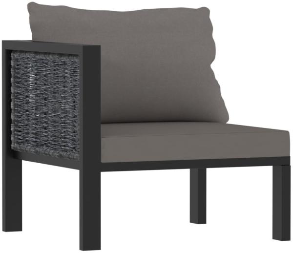 vidaXL 5-tlg. Garten-Lounge-Set mit Auflagen Poly Rattan Anthrazit 49408 Bild 9