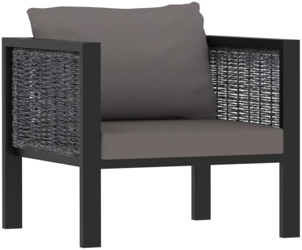 vidaXL 5-tlg. Garten-Lounge-Set mit Auflagen Poly Rattan Anthrazit 49408 Bild 11