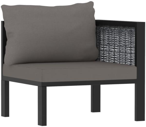 vidaXL 5-tlg. Garten-Lounge-Set mit Auflagen Poly Rattan Anthrazit 49408 Bild 7