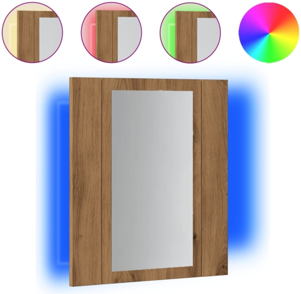 LED-Spiegelschrank Artisan-Eiche 40 x 12 x 45 cm Holzwerkstoff