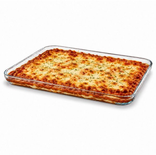 Pasabahce Auflaufform Borcam Rechteckige Glasform 1025 ml 334 × 244 mm, Borosilikatglas, (1-St), Ofen-, mikrowellen-, gefrier- und spülmaschinengeeignet