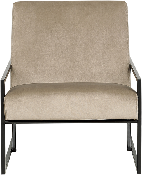 Sessel DELARY Samtstoff Taupe Bild 4