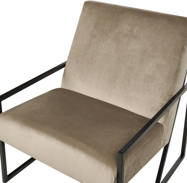 Sessel DELARY Samtstoff Taupe Bild 6