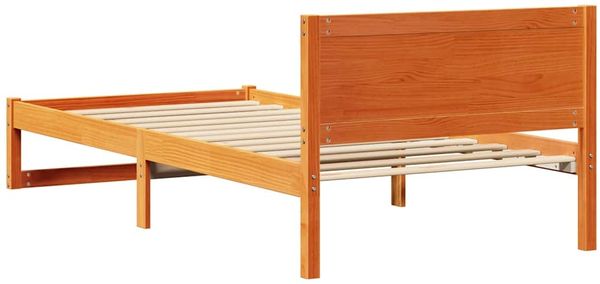 vidaXL Bettrahmen Wachsbraun 90 x 200 cm Massives Kiefernholz 873291 Bild 7