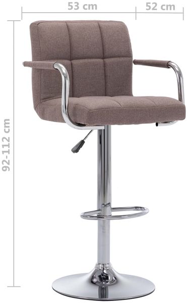 vidaXL Barhocker Taupe Stoff [283418] Bild 7