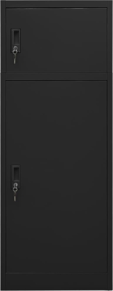 vidaXL Sattelschrank Schwarz 53x53x140 cm Stahl 339601